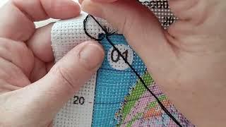 Cross stitch The sewing method with 3 strands