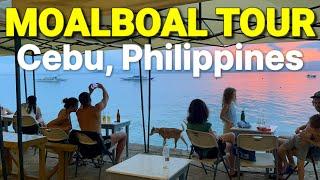 MOALBOAL CEBU TOUR  Day & Night Walk at PANAGSAMA BEACH + Bars & Restaurants  Cebu Philippines