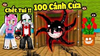 MỀU THỬ THÁCH 24 GIỜ THOÁT KHỎI 100 CÁNH CỬA TRONG MINECRAFT*REDHOOD KHÁM PHÁ TRÒ CHƠI DOORS MCPE