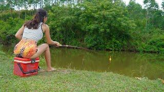 Girl Fishing  Amazing Fishing  Hook Fishing Best Fishing Video