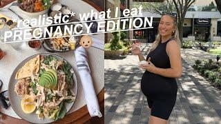 WHAT I EAT IN A DAY DURING PREGNANCY *Realistic & 3rd Baby* + Body Image Chat