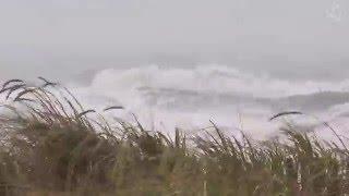  Hurricane Storm Ambience on the Beach with Heavy Rough Ocean Waves Crashing on the Coast