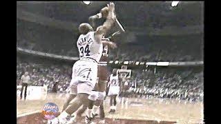 Charles Barkley Monster Block on Hakeem Olajuwon