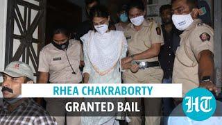 Sushant case drugs angle Rhea Chakraborty gets bail no relief for Showik