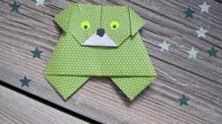 Origami Hund falten Papier falten