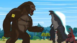 GODZILLA Rescue Mission King Kong   Godzilla Cartoon Compilation