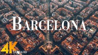 Barcelona 4K drone view • Fascinating aerial views of Barcelona  Relaxation film with calming music