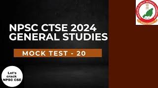 NPSC CTSE 2024  General Studies   Mock Test Lesson- 20