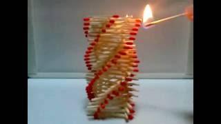 Amazing Fire Domino - Artistic chain reaction with matches
