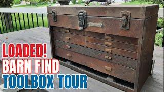 Farm Fresh Barn Find Kennedy Machinist Toolbox Tour Tool Haul  Estate Sale Tool Box Reveal