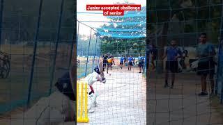 9 yrs Junior accepted challenge of senior #cricketwithsachinbora #shorts