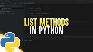 List Methods In Python