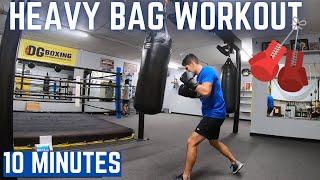 Heavy Bag Workout  10 Minute Follow Along Boxing Workout