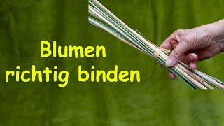 Blumenstrauß richtig binden mit der Spiraltechnik Anleitung zum üben DIY