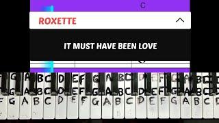 It Must Have Been Love Roxette chords style 3 piano arpeggio