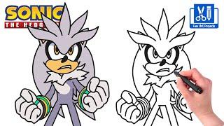 How To Draw Silver the Hedgehog  Sonic the Hedgehog - Easy Step By Step Drawing Tutorial