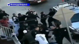 Video shows brawl confrontation with NJ police officers