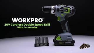 WORKPRO® 20V Variable Speed Cordless DrillDriver Kit