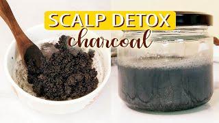 CHARCOAL- scalp scrub for deep clean scalp & shampoo for natural hair