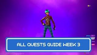 Fortnite All Week 3 All Quests Guide  Chapter 2 Season 7