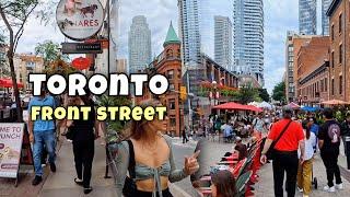 Toronto Walking Tour Front Street Downtown Toronto Canada  4K