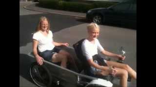 Passenger seat on the Velove cargobike prototype 2