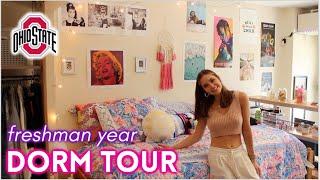 College Dorm Room Tour freshman yr  ohio state university + dorm essentials