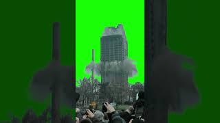 8 Building Demolition Green Screen Vids - #shorts Version