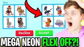 Can We Beat The TRADING MEGA NEON PETS ONLY Challenge In Roblox ADOPT ME? RAREST TRADES EVER