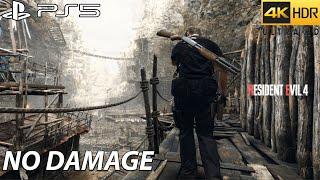 Resident Evil 4 Remake PS5 Stealth & Aggressive Gameplay - Chapter 2  No Damage  4k60FPS .