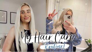 MY HAIR CARE ROUTINE  hair extension care & tips