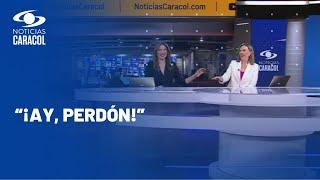 Presentadoras de Noticias Caracol vuelven a tener divertido tropiezo en pleno noticiero