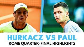 CRAZY Hubert Hurkacz vs Tommy Paul Match  Rome 2024 Quarter-Final Highlights