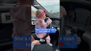 Baby has hilarious “road rage” moment in parking lot ️