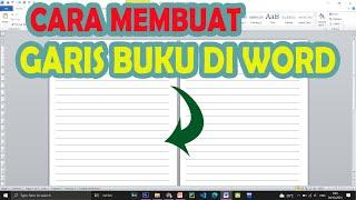 Cara mudah membuat garis buku di microsoft word