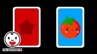 Card Matching  Vegetables  Simple learning video for toddlers children kids