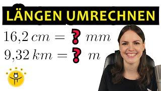 LÄNGEN umrechnen – Meter und Zentimeter Längeneinheiten Tabelle