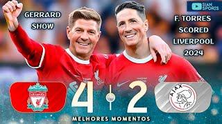RETURNED TO LIVERPOOL FERNANDO TORRES AND GERRARD GIVEN A SHOW AT A 2O24 CHARITY MATCH