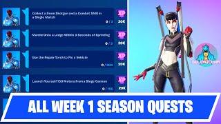 Fortnite All Week 1 Season Quests Guide  Fortnite Chapter 3 Season 2