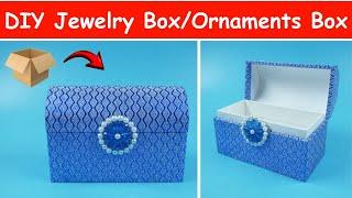 How to Make Jewelry Box with Cardboard  DIY Ornaments Box  DIY Makeup Box