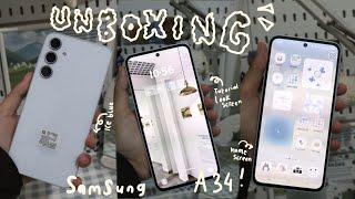 Unboxing new phone A35 5GRam 8 256 GBResult PhotosSet up Aesthetic Phone