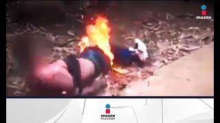 Prenden fuego a violador en Guatemala  Imagen Noticias con Francisco Zea