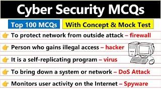 Top 100 Cyber Security MCQs  Cyber Security Interview Questions