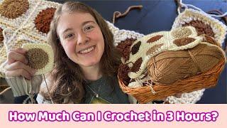 3 Hour Crochet Challenge How Many Granny Squares Can I Crochet?