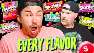 We Eat & Rank EVERY FLAVOR of SKITTLES for the First Time
