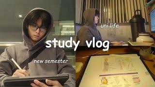 productive study vlog  new uni semester back to school