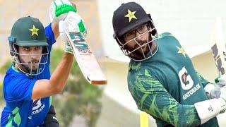 Imam ul Haq and Mohammad Huraira batting practice in nets