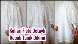 Fisto Detaylı Robalı Tunik tesettür tunik dikimi #diy #tesettür #kendinyap