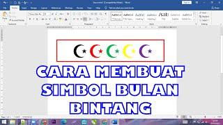 Cara Membuat Symbol Bulan Bintang di Word