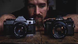 Canon AE-1 Program or Minolta X-700 - why the Canon wins